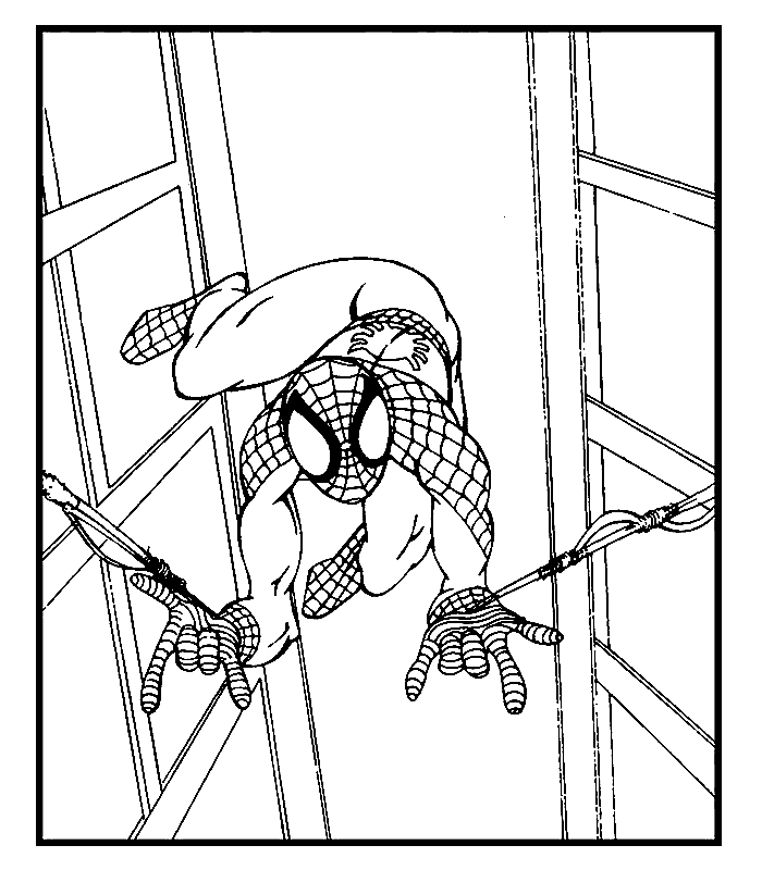 Plansa de colorat cu Spiderman 57 53